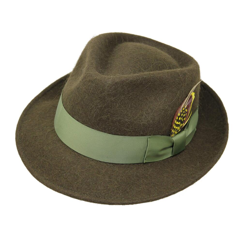 9354 Alpaca Doyle Teardrop Fedora Hat Premium Alpaca Wool Felt